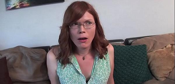  Ginger trans amateur jerks on casting couch